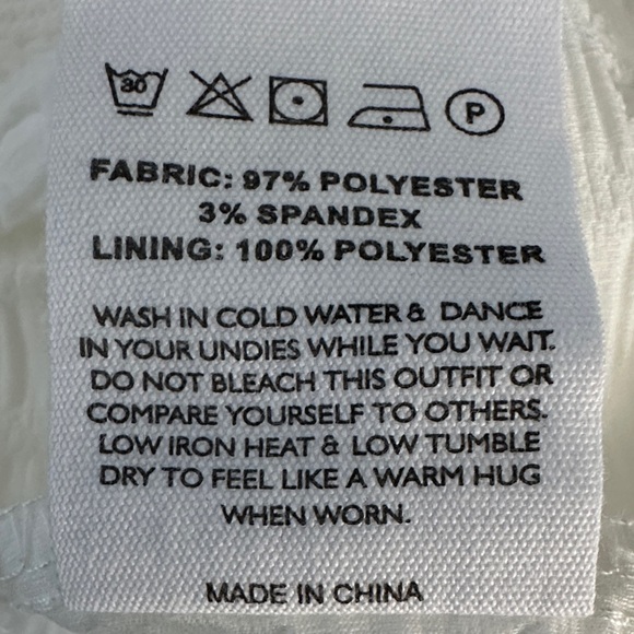 NWT Peppermayo Kristina Exclusive Textured Ruffles White Mini Dress Size 6 - Picture 14 of 14